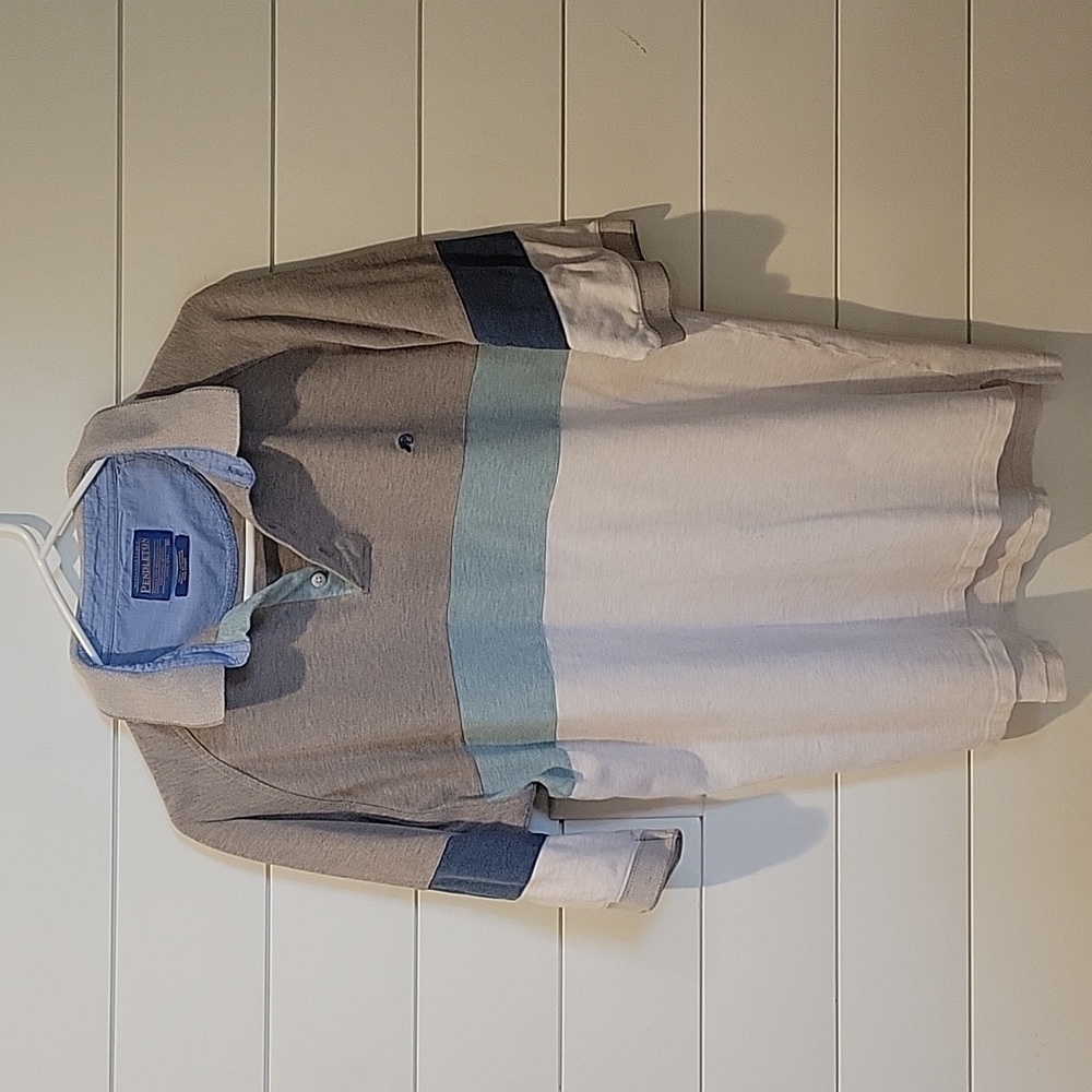 PENDLETON VINTAGE Y2K HEATHERED OATMEAL POLO